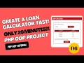 Object Oriented PHP Loan Calculator Full Project Tagalog