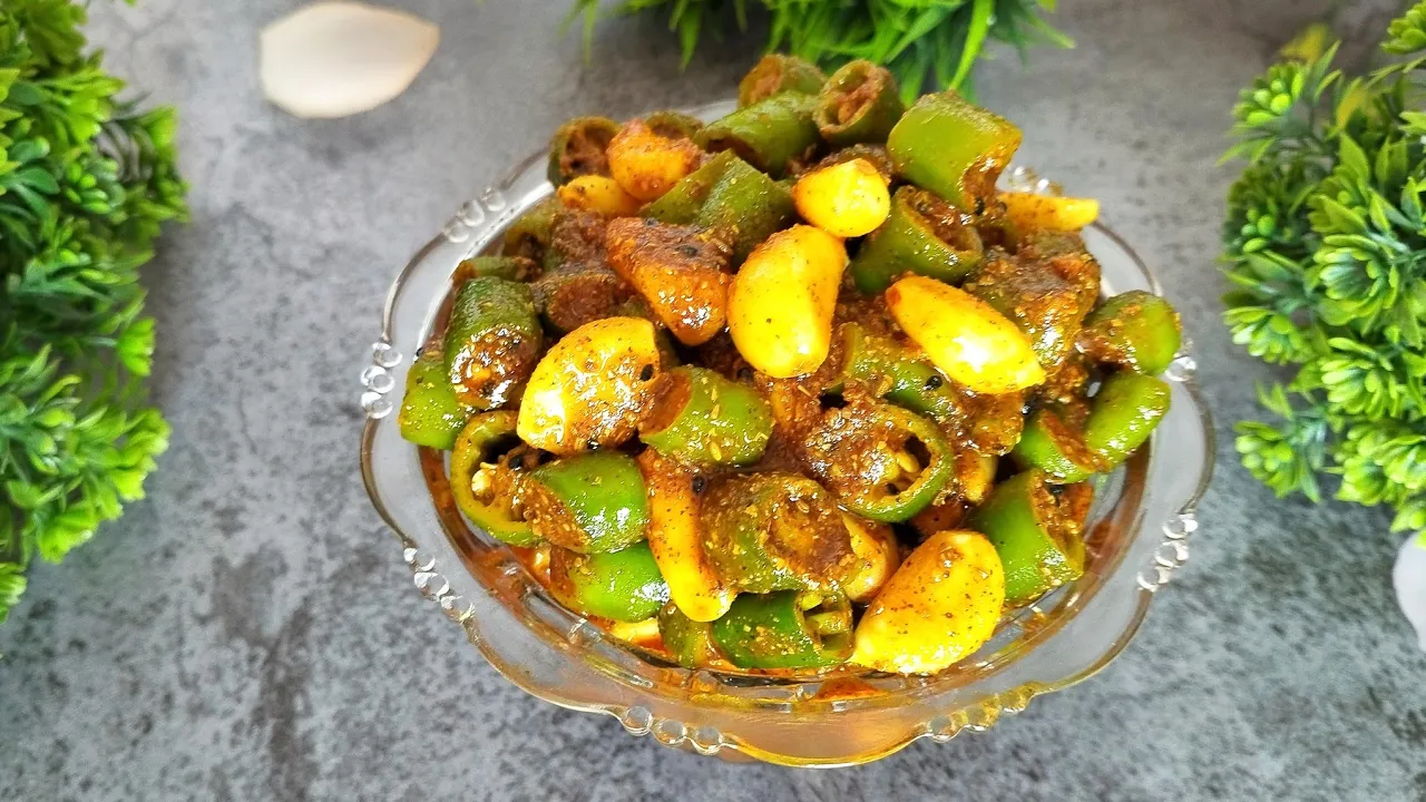          Lahsun mirch ka achar   Garlic Chilli Pickle By Madhulika