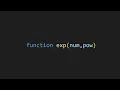 Creating an exponent function in js