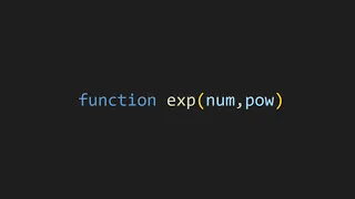 Creating an exponent function in js