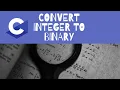 C program Convert Integer to Binary