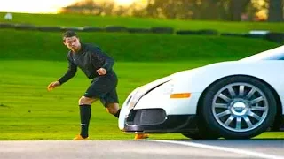 شاهد سباق كريستيانو رونالدو ضد أسرع سيارة في العالم   من الأسرع         دندنها