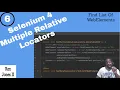 Selenium 4 - Multiple Relative Locators How To Find A List Of WebElements