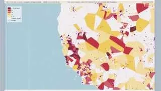 Visualization of Nutrient Pollution in the USA using Voronoi Tessellation