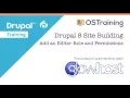 Drupal 8 Site Building Lesson 47 Add an Editor Role and Permissions