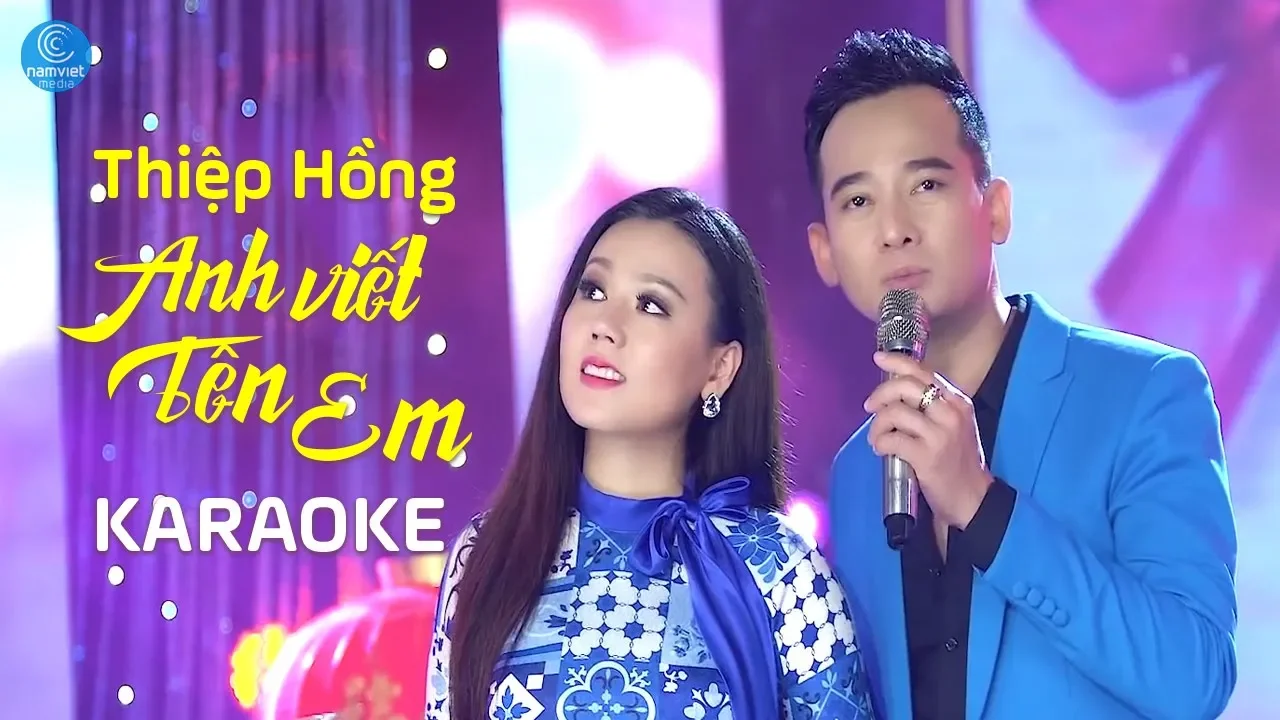 [KARAOKE] Thiệp Hồng Anh Viết Tên Em - Lưu Ánh Loan ft Đoàn Minh