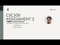 ASSIGNMENT 2 CSC508-Car Inventory System