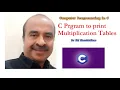 C Program to Print Multiplication tables