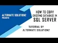 How To Copy Database From SQL SERVER Tutorial By Alternate Solutionz