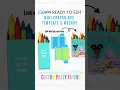 New Ready to Edit Crayon Box Template and Mockup Easy-to use Custom Party Favors Templates