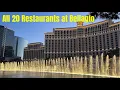 All Restaurants at The Bellagio in Las Vegas