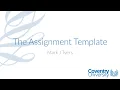 Assignment Template