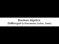 De Morgan s Theorem in Boolean Algebra Simplifying Boolean Expressions 10