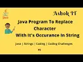 Java Program To Replace Character With It s Occurrence Java Ashok IT