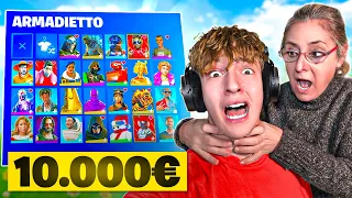 MIA MAMMA SCOPRE QUANTO HO SPESO DOPO 3 ANNI su FORTNITE!! 😱 (IMPAZZISCE)