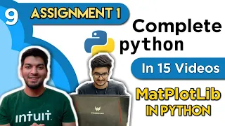 Part 9 Python in 15 s First assignment using MatPlotLib Library Hindi Tutorial