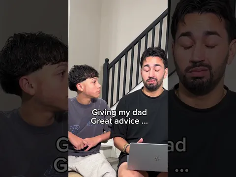 Son tells dad advice and this happens 😭🤣 #shorts