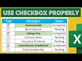How to Use Excel Checkboxes with Strike Through