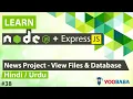 ExpressJS NodeJS News Blog CMS Project - II Tutorial in Hindi Urdu