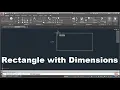 AutoCAD Draw Rectangle with Dimensions