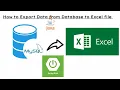 Master Function for Export Data from Database into Excel File in Spring Boot REST API