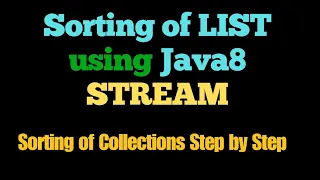 Sorting of List Using Stream API in Java8 An Important Interview Question