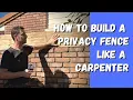 Build a timber fence on top of brick wall for privacy