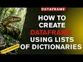 How to create Dataframe using list of Dictionaries