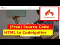 HTML Theme to Codeigniter Framework in 20mins - Source Code
