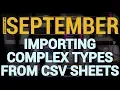 Import Vector3 and Color from CSV Files in Unity