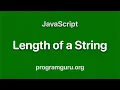 JavaScript - Length of a String