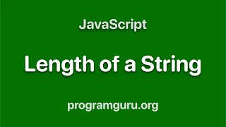 JavaScript - Length of a String