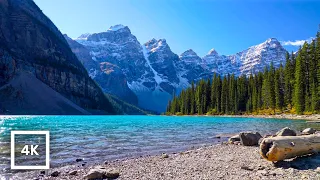 4K Moraine Lake Relaxation Soothing Water Ambience Peaceful Nature Sounds for Sleep Study