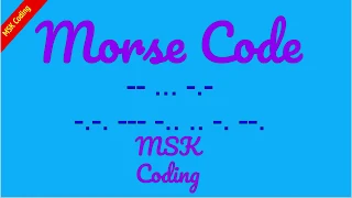 Morse Code Python Program