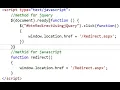 Redirect one webpage to another webpage on button click event using javascript and jquery