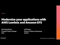 AWS re Invent 2020 Modernize your applications with AWS Lambda and Amazon EFS