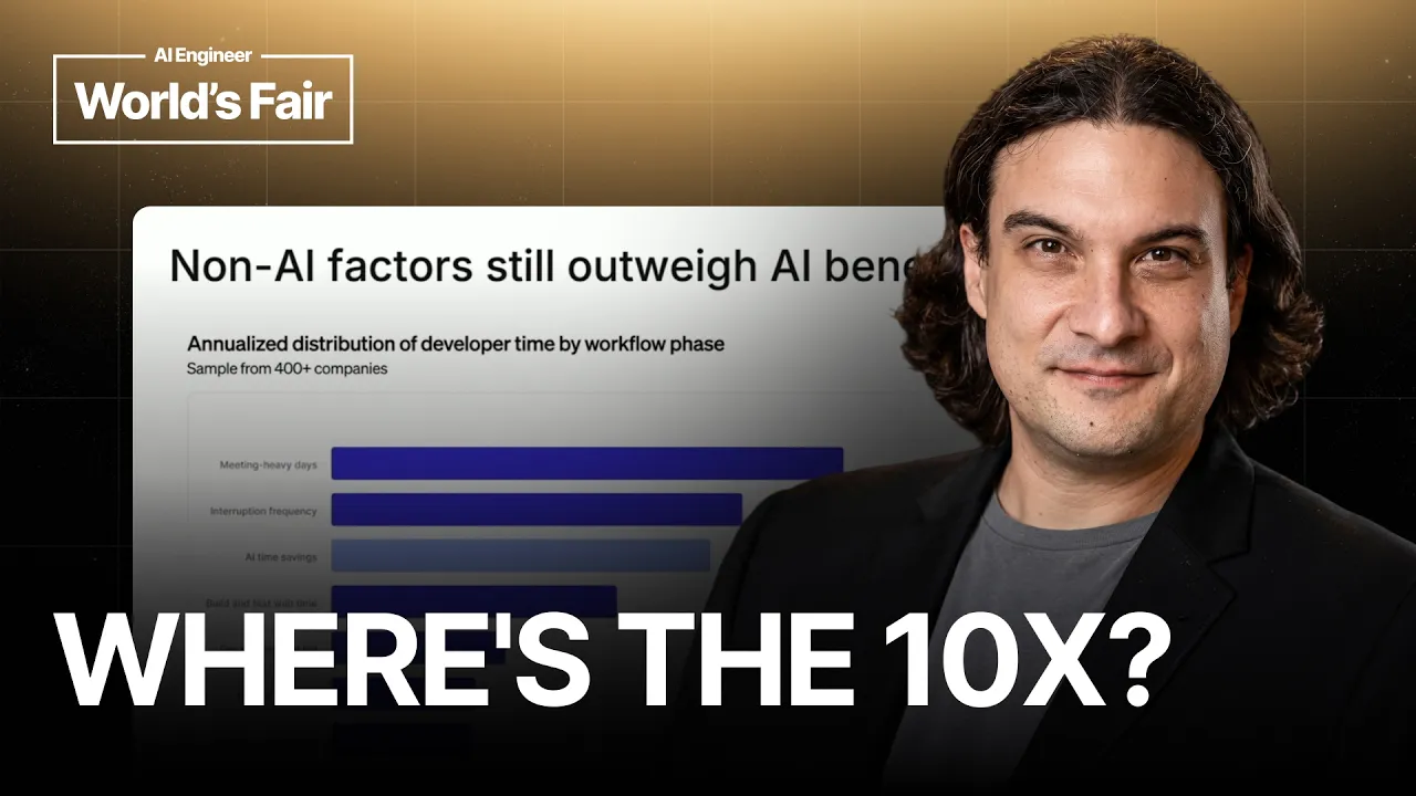The State of AI in Software Development: Data from 400+ Orgs — Justin Reock, DX: video thumbnail