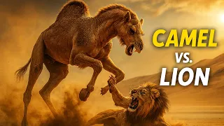 أم الجمل ضد الأسد   صراع البقاء في قلب الصحراء دندنها