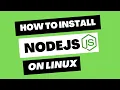 How to Install Node js on Linux A Step-by-Step Guide NodeJs Linux Install