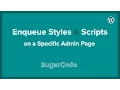 Enqueue on a specific admin page in WordPress