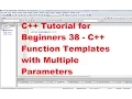 C Tutorial for Beginners 39 - C Function Templates with Multiple Parameters