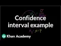 Confidence interval example Inferential statistics Probability and Statistics Khan Academy