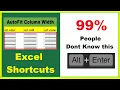 Download Lagu How to Auto Fit ALT OCA, Excel Shortcut, Alt+OCA, Alt+HOI Learn Excel