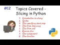 Slicing in Python