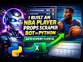 I Built an NBA Player Props Scraper Bot in Python Auto Export to Excel