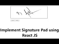 How to Implement Signature Pad in React Js react-signature-canvas