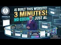 I Built a Website With AI in 3 Minutes NO CODING Usage of AI NO CODE JUST AI