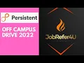 Persistent Off Campus Drive 2022 for Python Developer of B Tech
