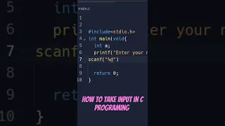 How to take input from user in c programing