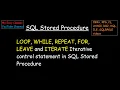 LOOP WHILE REPEAT FOR LEAVE and ITERATE Iterative control statement in SQL Stored Procedure